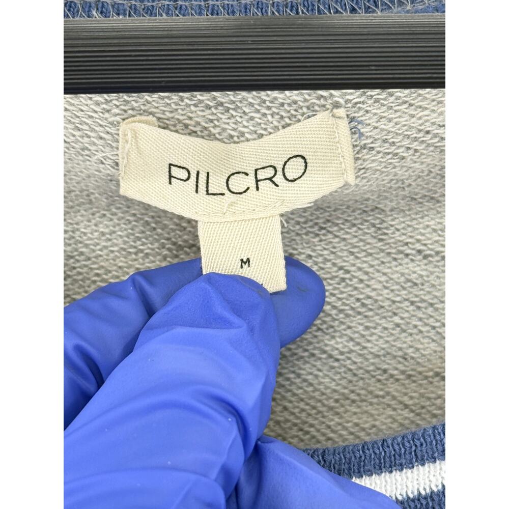 Anthropologie Pilcro Pinny M Sweatshirt 92 Embroidered Varsity Collegiate - Picture 4 of 7